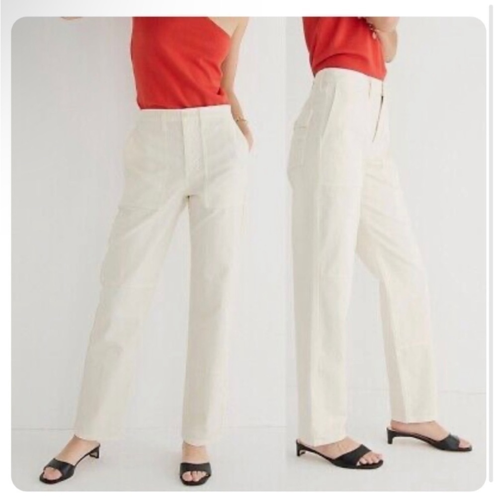 Jcrew Garment Dyed Cargo Pant Natural Chino Twill